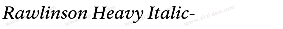 Rawlinson Heavy Italic字体转换